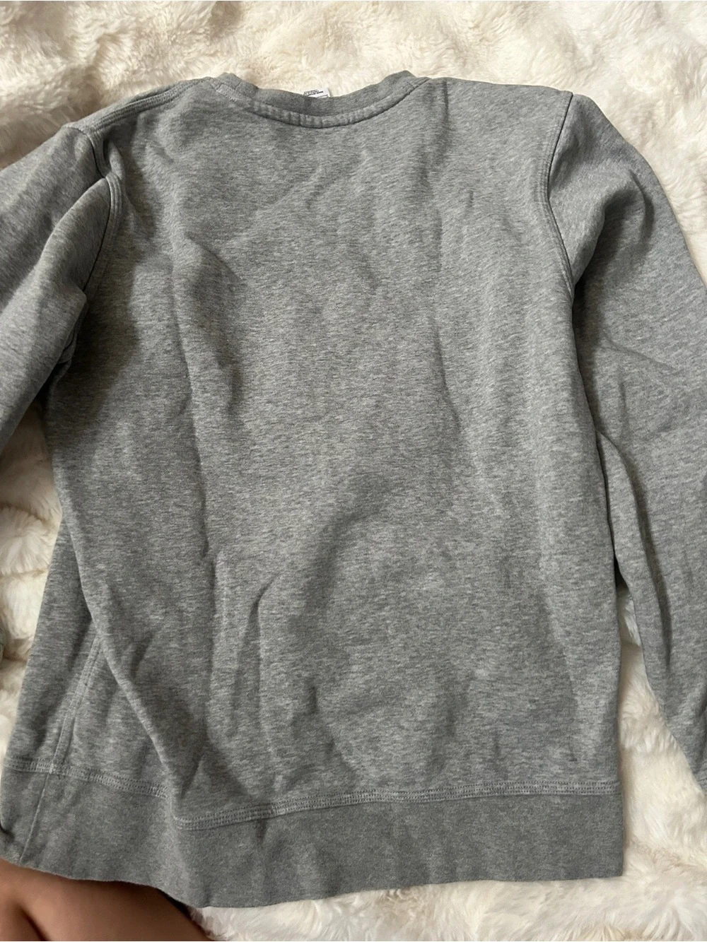 Nike Women’s Grey Crew Sweatshirt with Swoosh